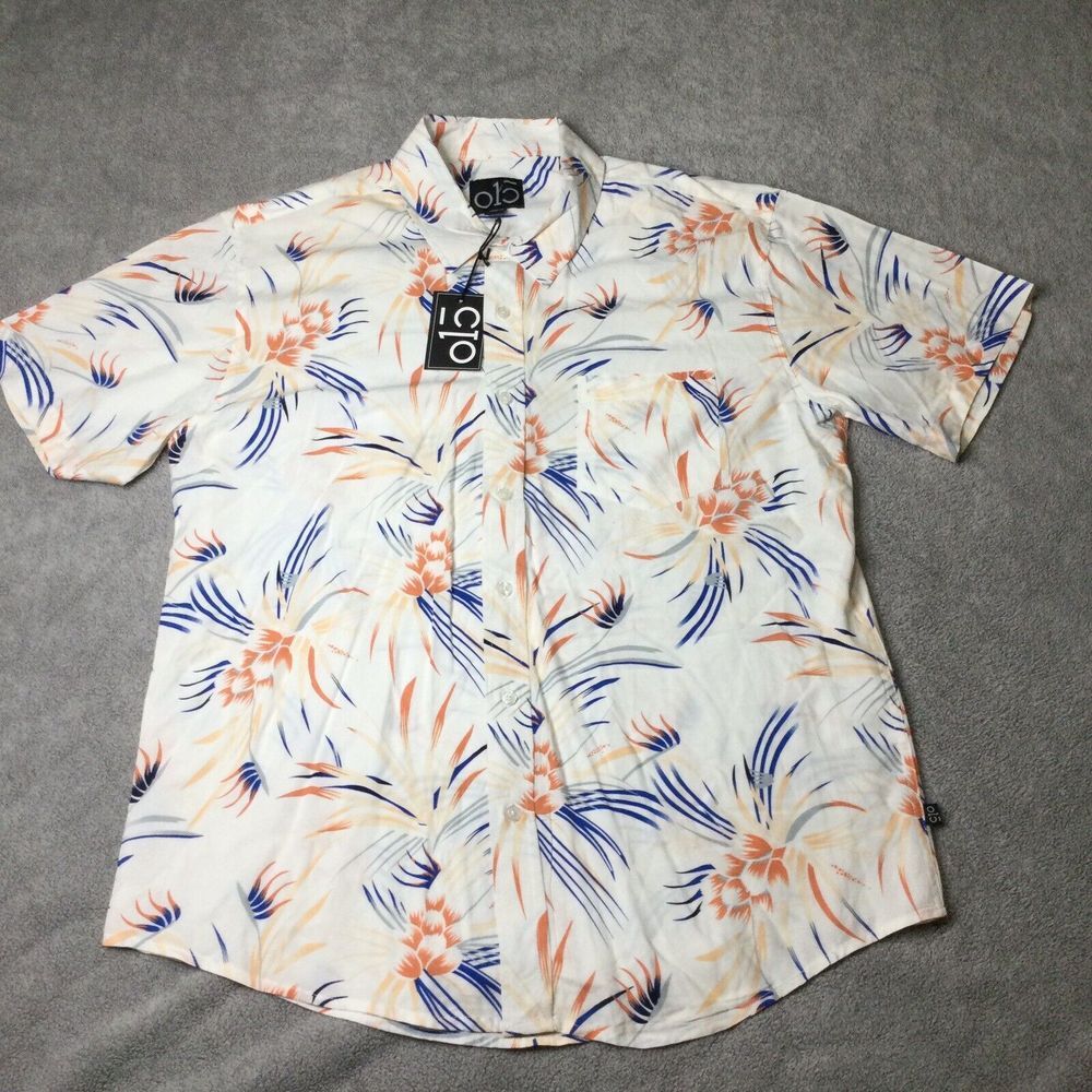 o15 Men's Hawaiian 100% Viscose Casual Button Up Shirt Size XL‎ NWT